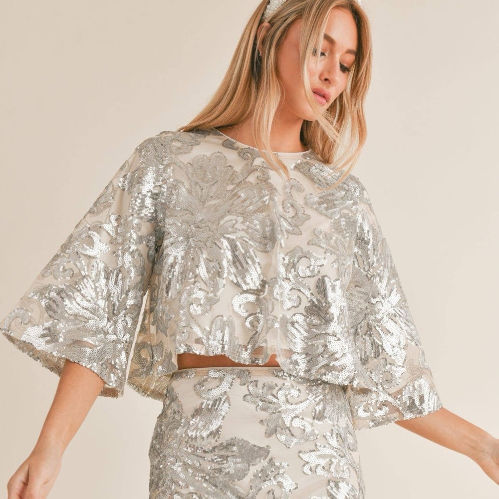 Sequins Crop Top